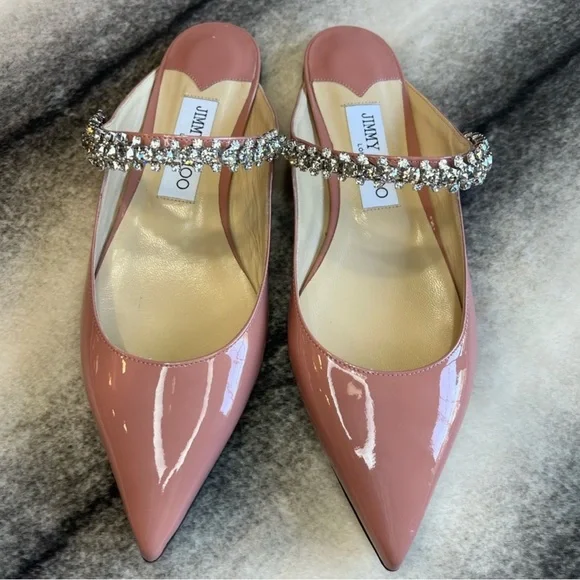 【関税込み】Jimmy Choo ピンク Bing Pump フラットシューズ Jimmy Choo | Shoes | Jimmy Choo Bing Embellished Strap Point